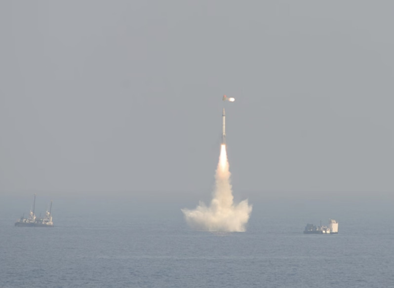 Indian Navy's First-Ever K-4 SLBM Test Launch From INS Arighaat Marks Strategic Breakthrough
